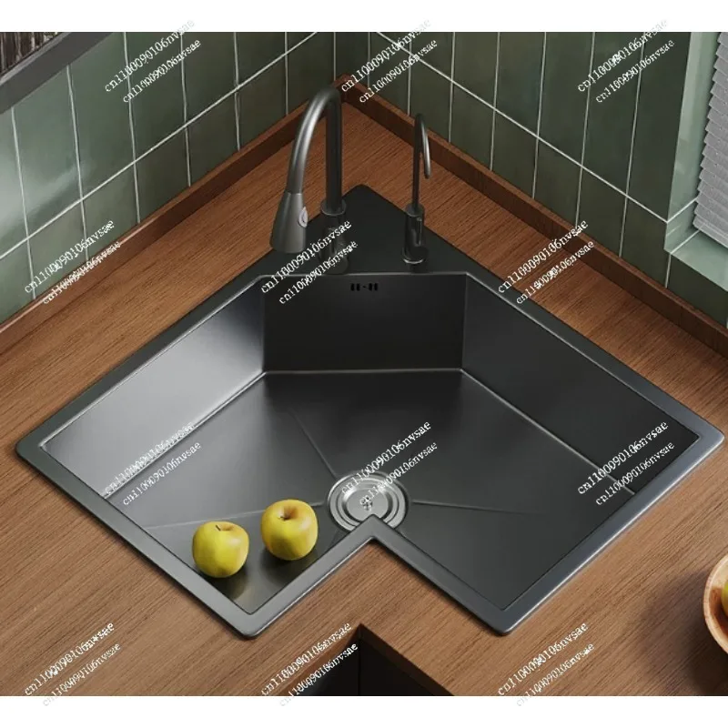 Large Single Tank Dishwashing Basins Kitchen Corner Special-shaped Sink, L-shaped Corner Sink
Large Single Tank Dishwashing Basins Kitchen Corner Special-shaped Sink, L-shaped Corner Sink