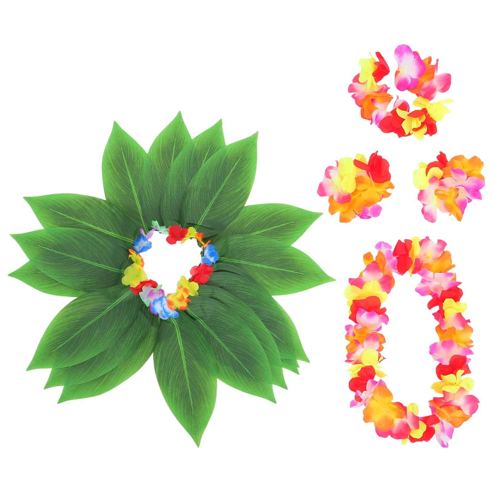 1 set Simulated Leaf Skirt Grass Set Garland Headband Neck Loop Bracelets Fabric Leaves Lightweight Hawaiian Luau Party Costume
1 set Simulated Leaf Skirt Grass Set Garland Headband Neck Loop Bracelets Fabric Leaves Lightweight Hawaiian Luau Party Costume