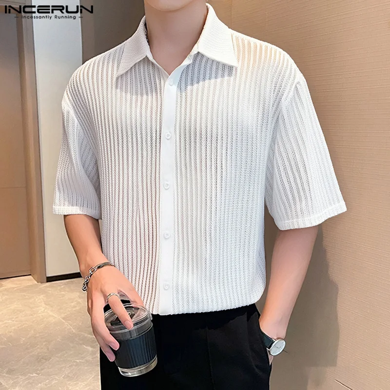 2025 Men Shirt Solid Striped Lapel Short Sleeve Oversize Men Clothing Streetwear INCERUN Summer Korean Style Fashion Male Shirts
2025 Men Shirt Solid Striped Lapel Short Sleeve Oversize Men Clothing Streetwear INCERUN Summer Korean Style Fashion Male Shirts