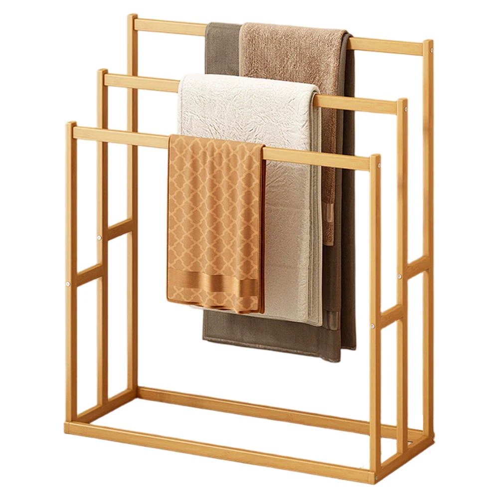 Wood Vertical Towel Rack with 3 Hanging Crossbars 3 Tier Standing Towel Rack Floor Towel Rack for Bathroom Dorm Bedroom Pool
Wood Vertical Towel Rack with 3 Hanging Crossbars 3 Tier Standing Towel Rack Floor Towel Rack for Bathroom Dorm Bedroom Pool
