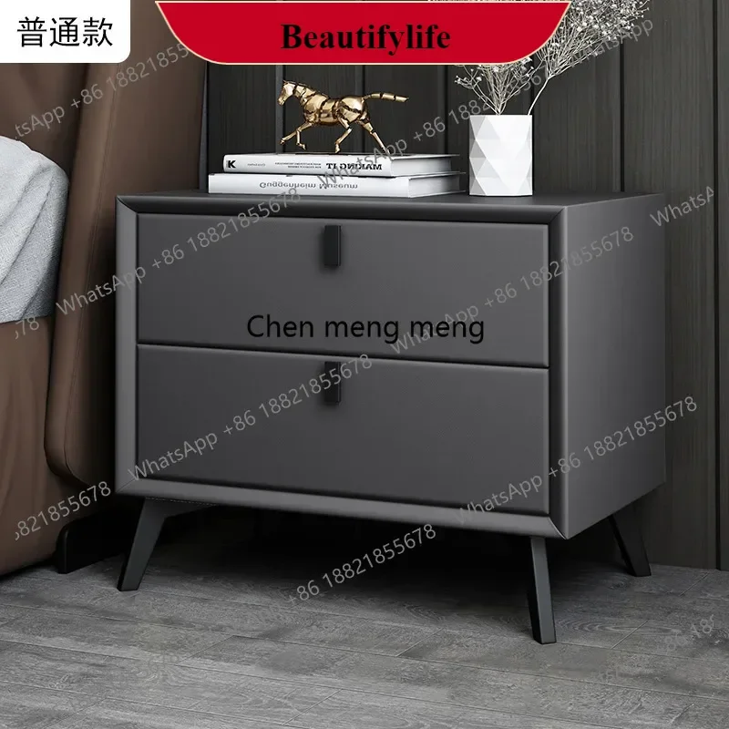 M138Bedside table simple modern light luxury small solid wood bedroom leather bedside table
M138Bedside table simple modern light luxury small solid wood bedroom leather bedside table