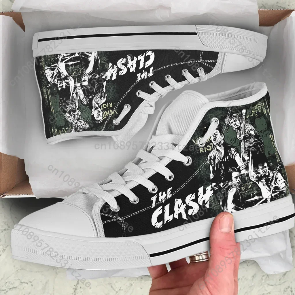 Hot Cool Fashion New Summer High Quality Sneakers Casual Shoes Men Women The Clash Band High Top Latest Classic Board Shoes
Hot Cool Fashion New Summer High Quality Sneakers Casual Shoes Men Women The Clash Band High Top Latest Classic Board Shoes