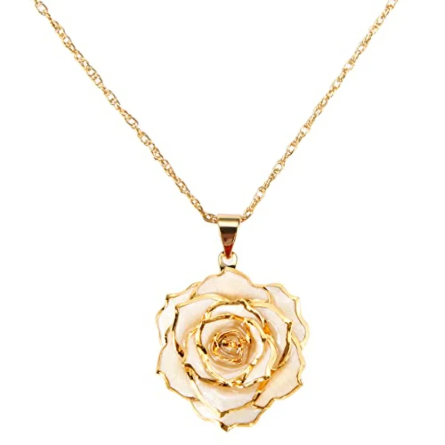 Real Rose Gold Dipped Necklace Gifts for Women, 24K Gold Dipped Rose Pendant Necklace Jewelry Mothers Day Anniversaries Birthda
Real Rose Gold Dipped Necklace Gifts for Women, 24K Gold Dipped Rose Pendant Necklace Jewelry Mothers Day Anniversaries Birthda