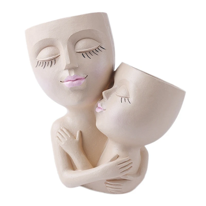 ABKY-Girls Face Flower Pot Resin Women Head Vase Mother Love Succulent Flowerpot Garden Pots Home Decoration Outdoor
ABKY-Girls Face Flower Pot Resin Women Head Vase Mother Love Succulent Flowerpot Garden Pots Home Decoration Outdoor