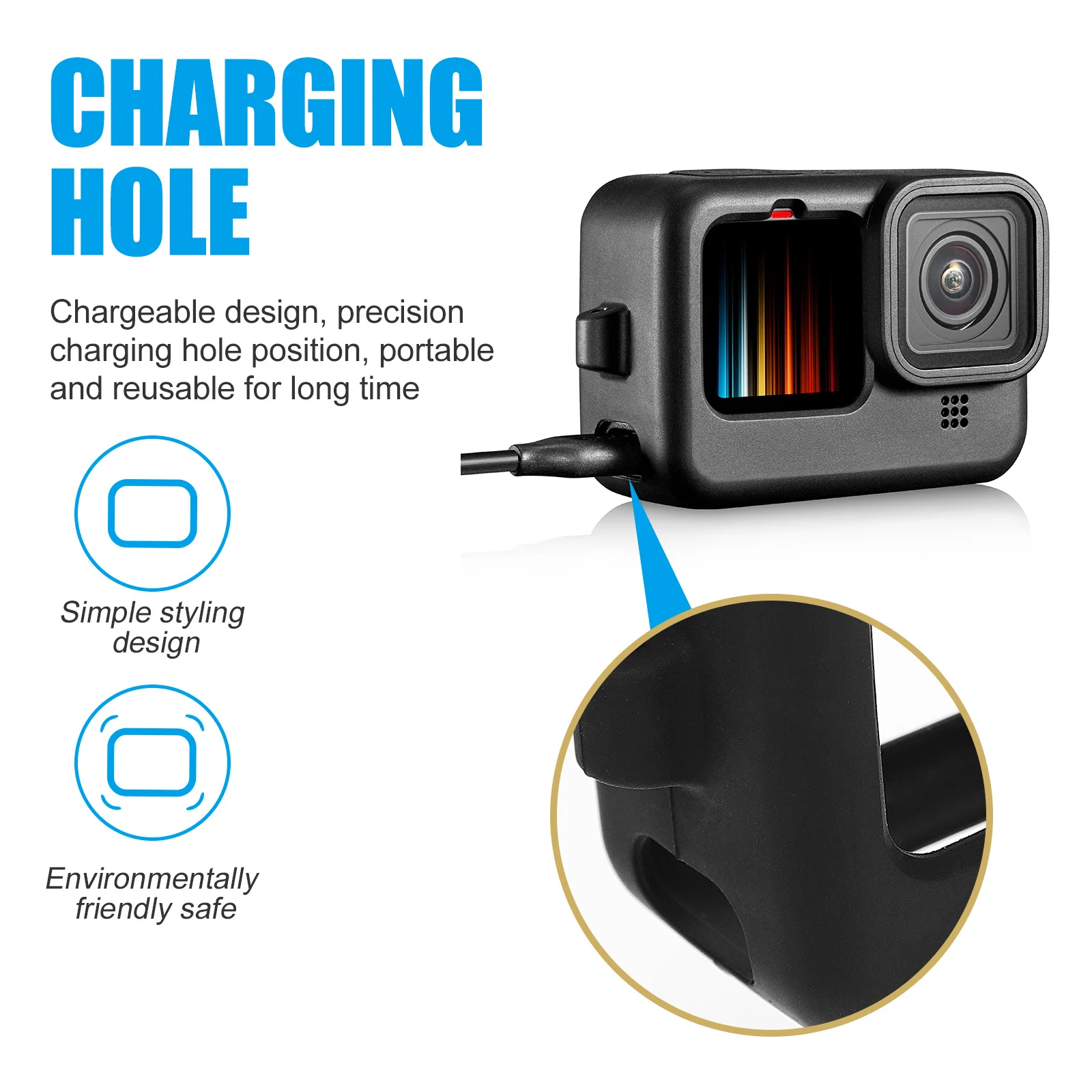 1Set Protective Kit for Sports Camera Silicone Dustproof Lens Cover Shockproof Anti-Scratch Accurate Fit for Go Pro 9 Action
1Set Protective Kit for Sports Camera Silicone Dustproof Lens Cover Shockproof Anti-Scratch Accurate Fit for Go Pro 9 Action