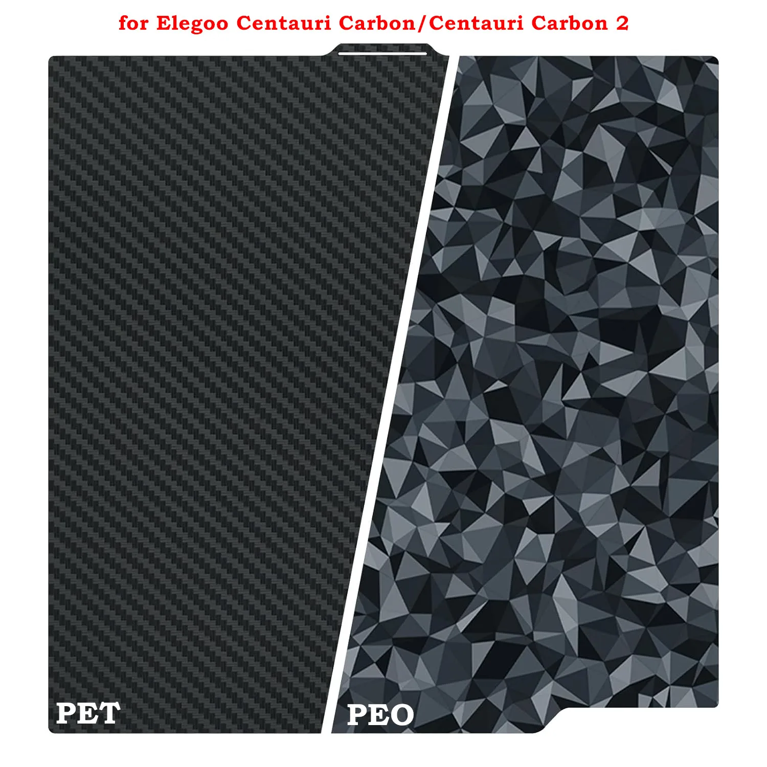 Diamond PEO+Carbon Fiber PET Build Plate for Elegoo Centauri Carbon/Centauri Carbon 2 3D Printer 260x271mm Good Adhesion Plate
Diamond PEO+Carbon Fiber PET Build Plate for Elegoo Centauri Carbon/Centauri Carbon 2 3D Printer 260x271mm Good Adhesion Plate