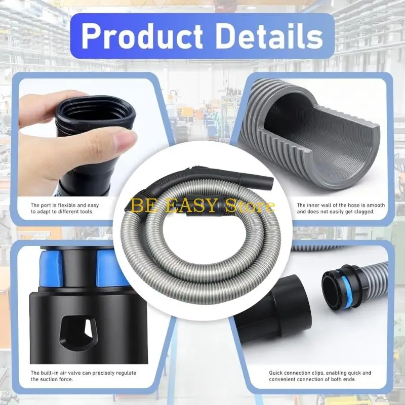 E28F Vacuum Accessory Dust Collection Hose Vacuum Cleaners Hose For Smooth Airflows
E28F Vacuum Accessory Dust Collection Hose Vacuum Cleaners Hose For Smooth Airflows