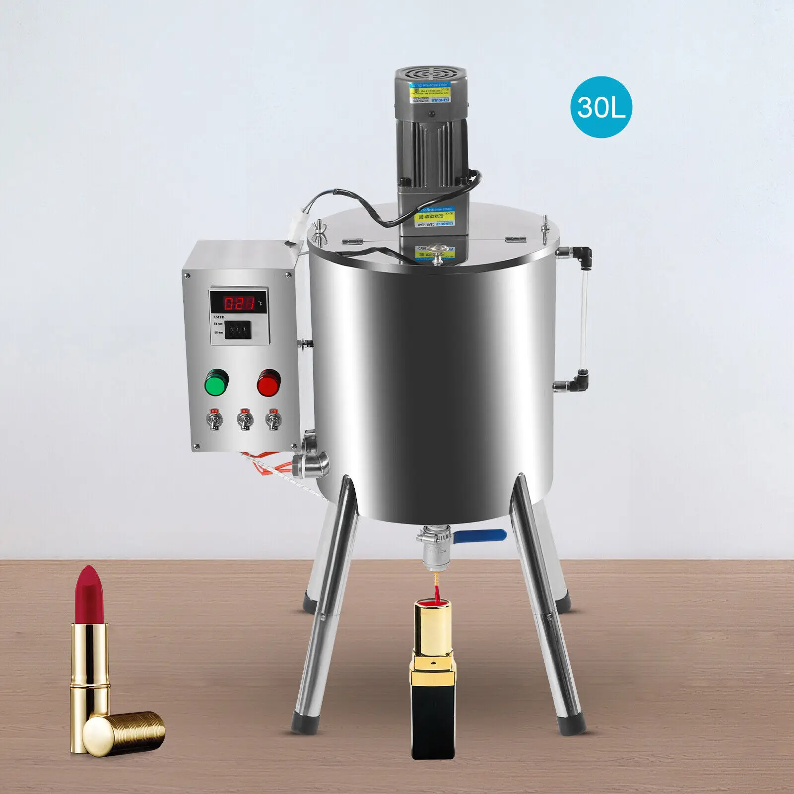 30L/8gal Manual Heating Mixing Filling Machine 36rpm Stirring Tank Liquid Paste Lipstick Filler
30L/8gal Manual Heating Mixing Filling Machine 36rpm Stirring Tank Liquid Paste Lipstick Filler