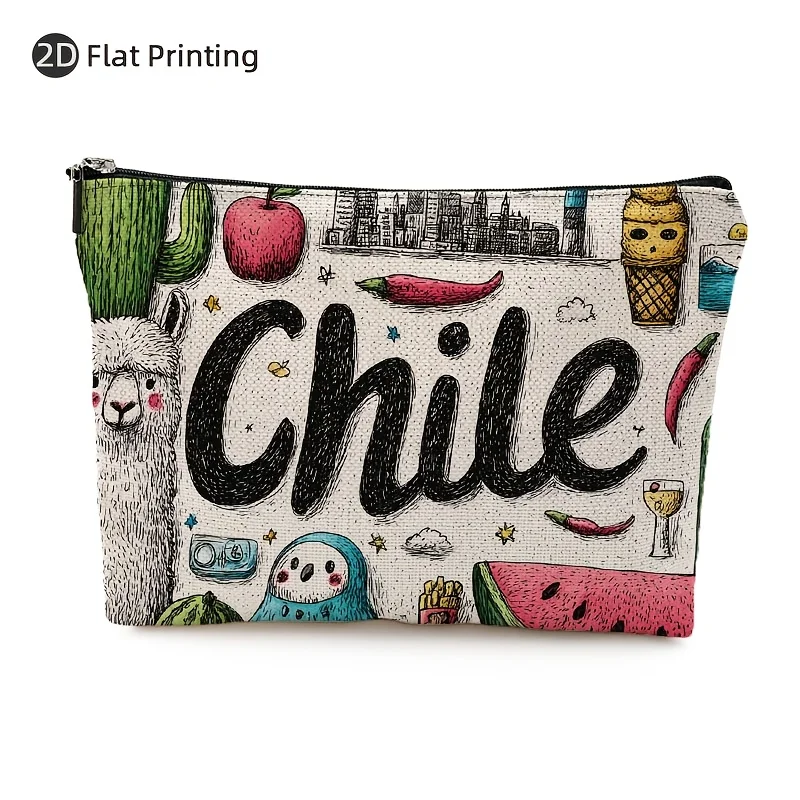 A Chile Cultural Design Makeup Bag- Multifunctional Zipper Pouch, Jewelry Storage Bag, Perfect Travel Zipper Small Storage Bag.
A Chile Cultural Design Makeup Bag- Multifunctional Zipper Pouch, Jewelry Storage Bag, Perfect Travel Zipper Small Storage Bag.