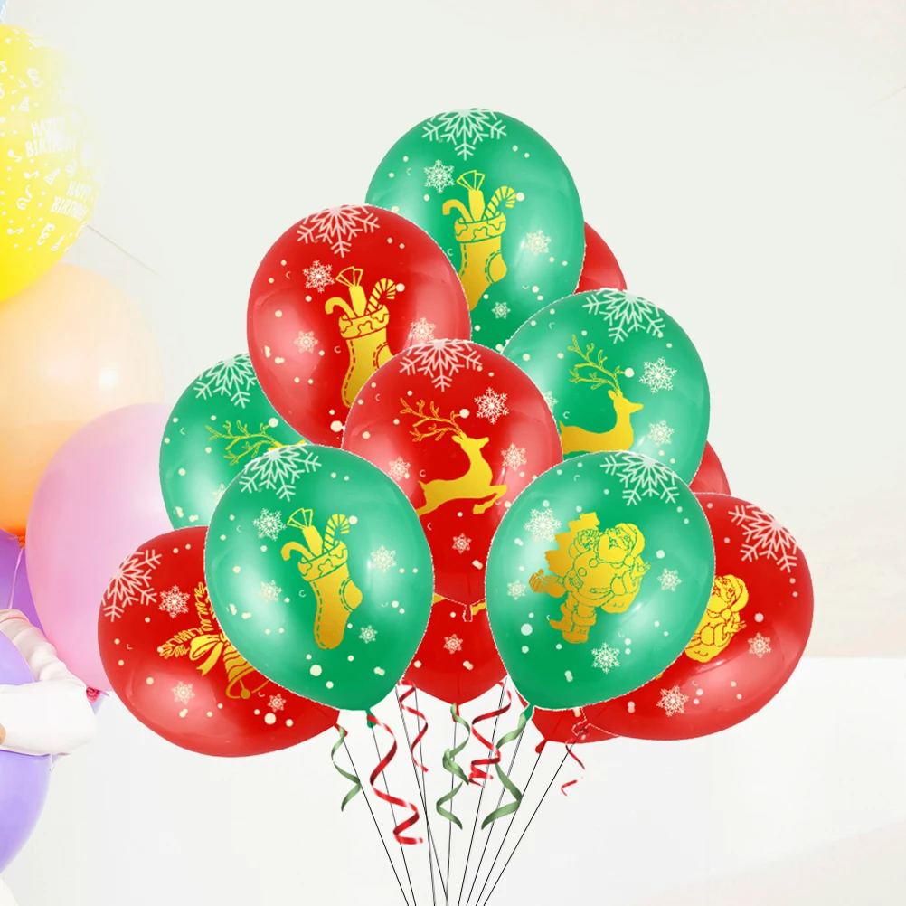 50 Pcs Christmas Balloons Joyful Latex Emulsion Printed Decorations Red and Green 
50 Pcs Christmas Balloons Joyful Latex Emulsion Printed Decorations Red and Green
