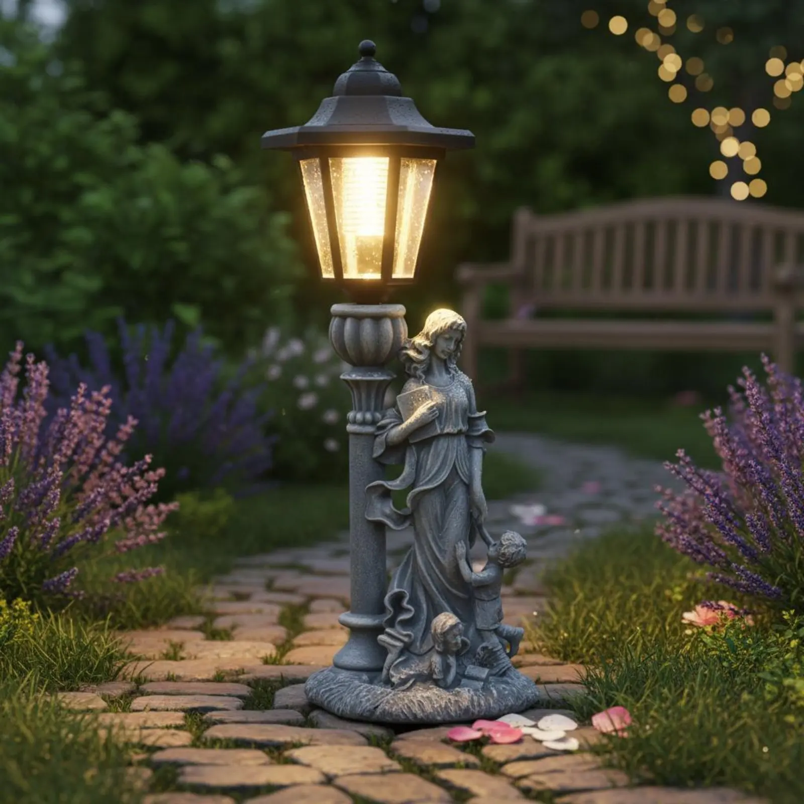 Celestial Statue Solar Lamp Automatic On/deactivate Solar Powered Lamppost Statue Outdoor Lighting Weather Resistant for Yard
Celestial Statue Solar Lamp Automatic On/deactivate Solar Powered Lamppost Statue Outdoor Lighting Weather Resistant for Yard