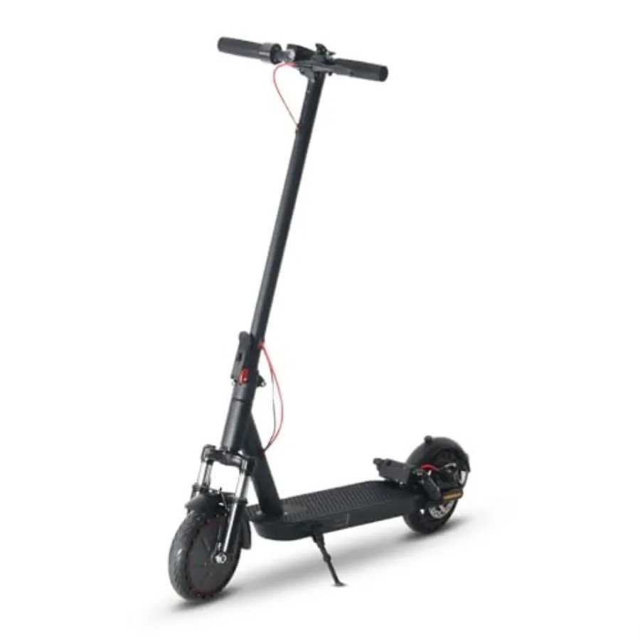 Adult commuting electric scooter with 350W motor, black aluminum frame, 15.5MPH speed, 18-mile range, app control, solid tires,
Adult commuting electric scooter with 350W motor, black aluminum frame, 15.5MPH speed, 18-mile range, app control, solid tires,