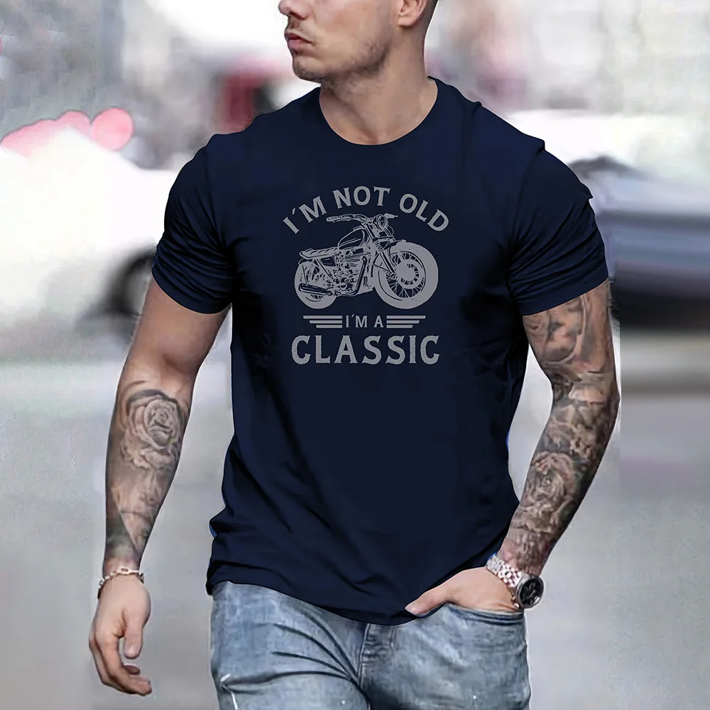 Vintage Motorcycle Graphic Print T-Shirt Classic I'm Not Old Letter Print Short Sleeve Top 2024 Plus Size Casual Men's Clothing
Vintage Motorcycle Graphic Print T-Shirt Classic I'm Not Old Letter Print Short Sleeve Top 2024 Plus Size Casual Men's Clothing