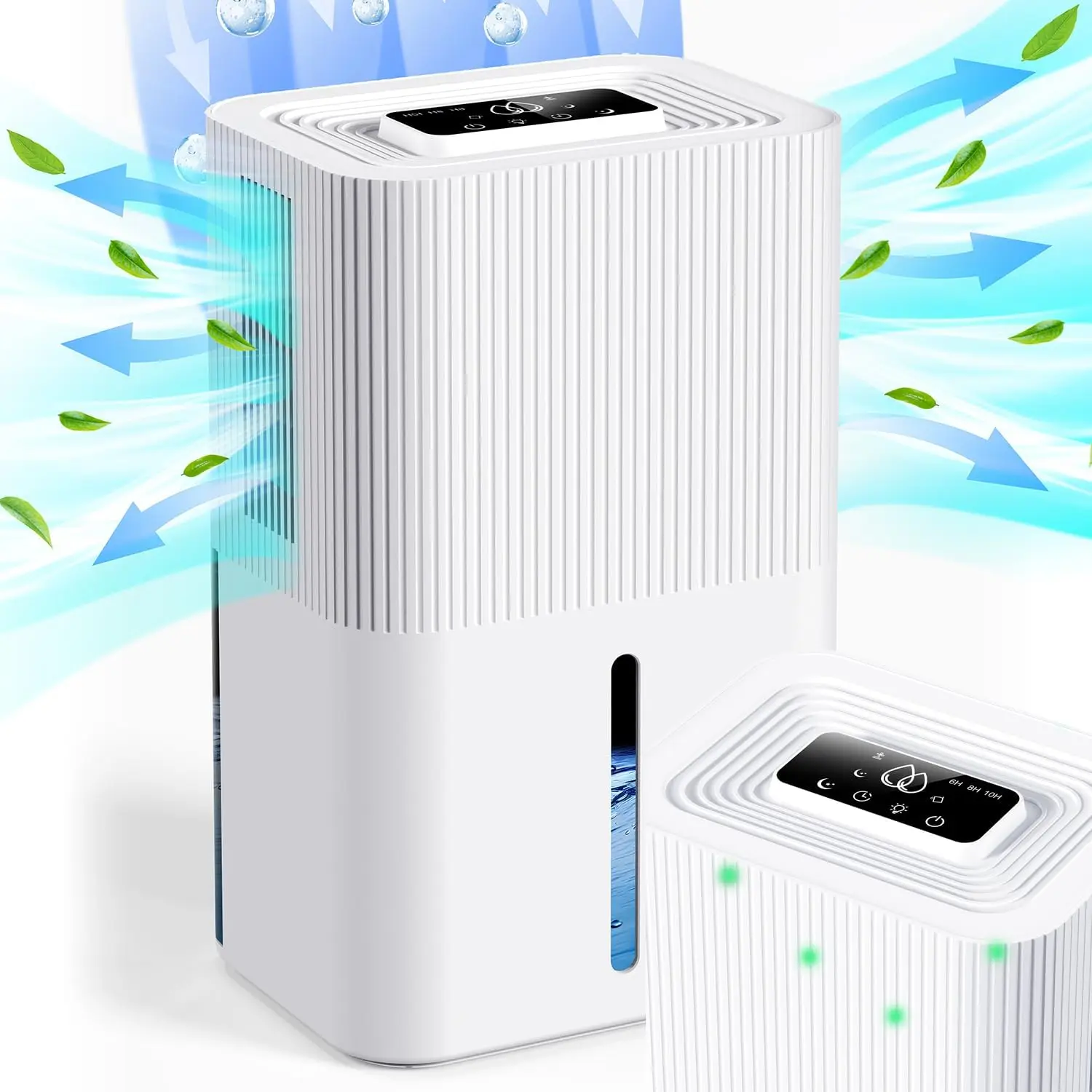 Compact Quiet Dehumidifier for Small Rooms, Bathrooms & Closets with 91 OZ Tank and Auto Shut-Off
Compact Quiet Dehumidifier for Small Rooms, Bathrooms & Closets with 91 OZ Tank and Auto Shut-Off
