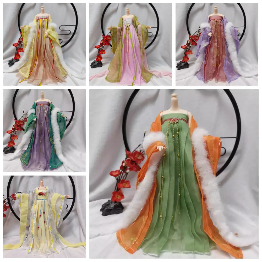 1/6 Female Ancient Hanfu Outfit robe Dress Clothes Fur For 12inch figure Toy Fit 30cm Soldier Action Figure Doll Body Toys
1/6 Female Ancient Hanfu Outfit robe Dress Clothes Fur For 12inch figure Toy Fit 30cm Soldier Action Figure Doll Body Toys