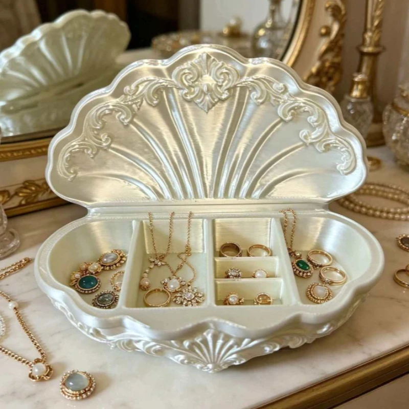 Shell Shape Jewelry Storage Box Luxury Jewelry Organizer Boxes Vintage Rings Storage Case Woman Necklaces Decoration Cases
Shell Shape Jewelry Storage Box Luxury Jewelry Organizer Boxes Vintage Rings Storage Case Woman Necklaces Decoration Cases