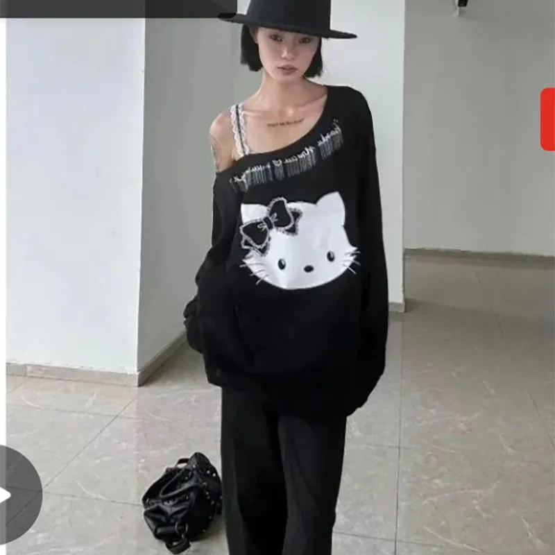 Футболка Hello Kitty, американский ленивый стиль, ретро, без бретелек, с принтом, с открытыми плечами, защита от солнца, прозрачный летний топ, трендовый
Футболка Hello Kitty, американский ленивый стиль, ретро, без бретелек, с принтом, с открытыми плечами, защита от солнца, прозрачный летний топ, трендовый