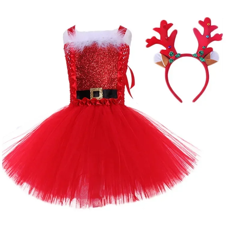 Red New Year Dress With Headband Girls Cute Gauze Tutu Skirt Christmas Kids Dance Performance Costume Children's Clothing
Red New Year Dress With Headband Girls Cute Gauze Tutu Skirt Christmas Kids Dance Performance Costume Children's Clothing