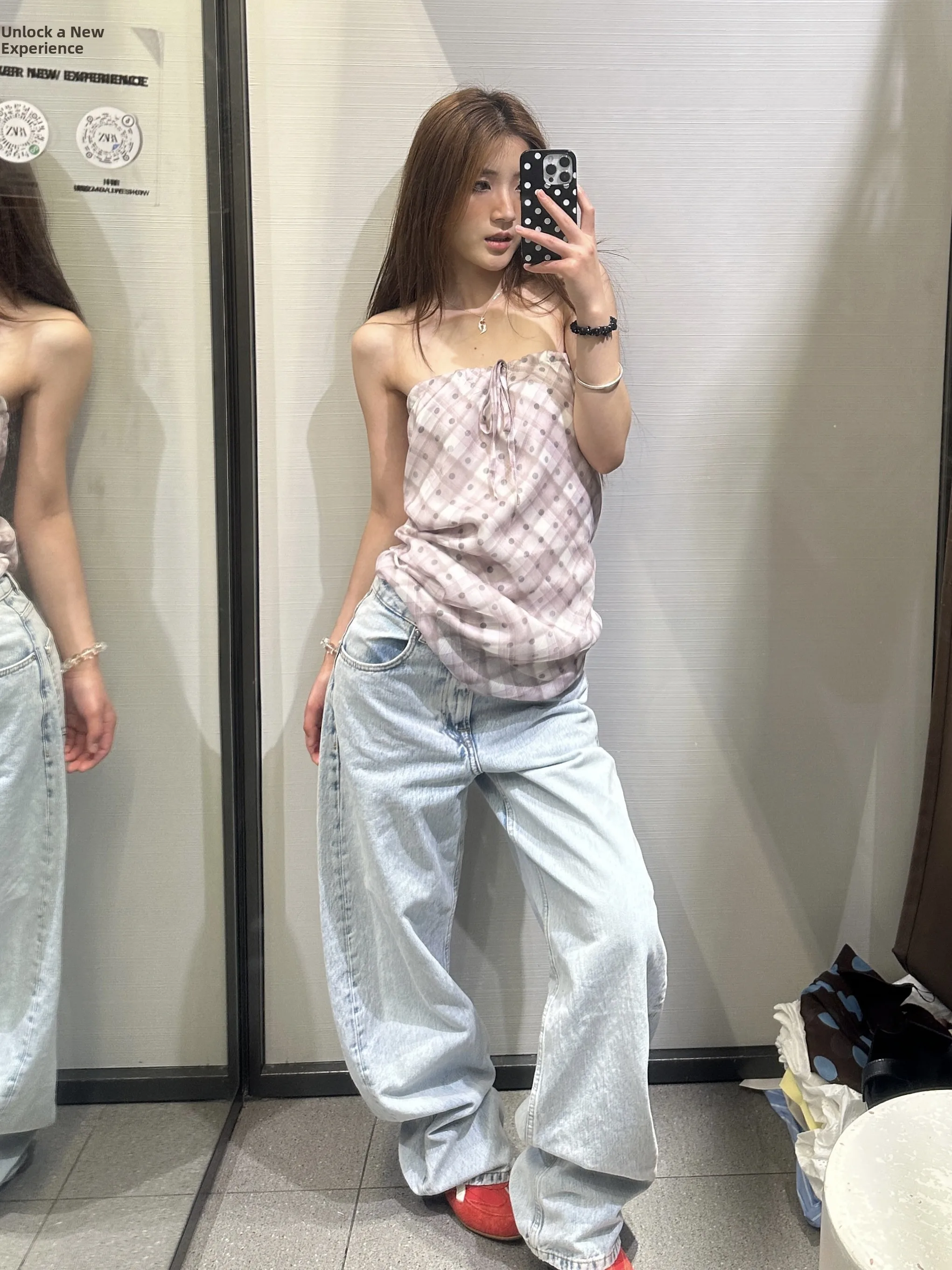 American Style Checks Skirt with Tube Top And Drawstring Summer Collection for Young Women High Waist A-line Midi Skirt
American Style Checks Skirt with Tube Top And Drawstring Summer Collection for Young Women High Waist A-line Midi Skirt