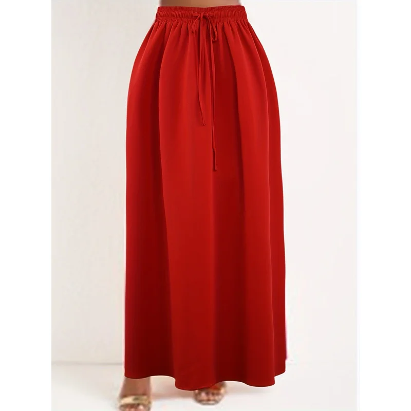 Красная струящаяся макси-юбка размера плюс с высокой талией и завязками трапециевидной формы, элегантная вечерняя юбка, бесплатная доставка
Красная струящаяся макси-юбка размера плюс с высокой талией и завязками трапециевидной формы, элегантная вечерняя юбка, бесплатная доставка