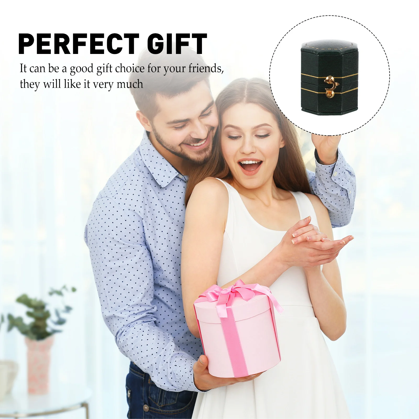 Восьмиугольная винтажная подарочная коробка для колец, креативный контейнер для хранения ювелирных изделий из искусственной кожи, упаковочная коробка для годовщины свадьбы 
Восьмиугольная винтажная подарочная коробка для колец, креативный контейнер для хранения ювелирных изделий из искусственной кожи, упаковочная коробка для годовщины свадьбы