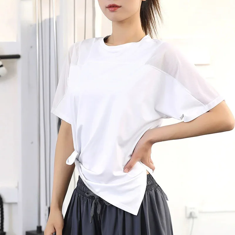 Спортивная футболка для бега (1 шт.), женская блузка для спортзала, топ для тренировок с эффектом подтяжки ягодиц, быстросохнущий, свободный крой, для йоги и пилатеса, дышащий, легкий
Спортивная футболка для бега (1 шт.), женская блузка для спортзала, топ для тренировок с эффектом подтяжки ягодиц, быстросохнущий, свободный крой, для йоги и пилатеса, дышащий, легкий