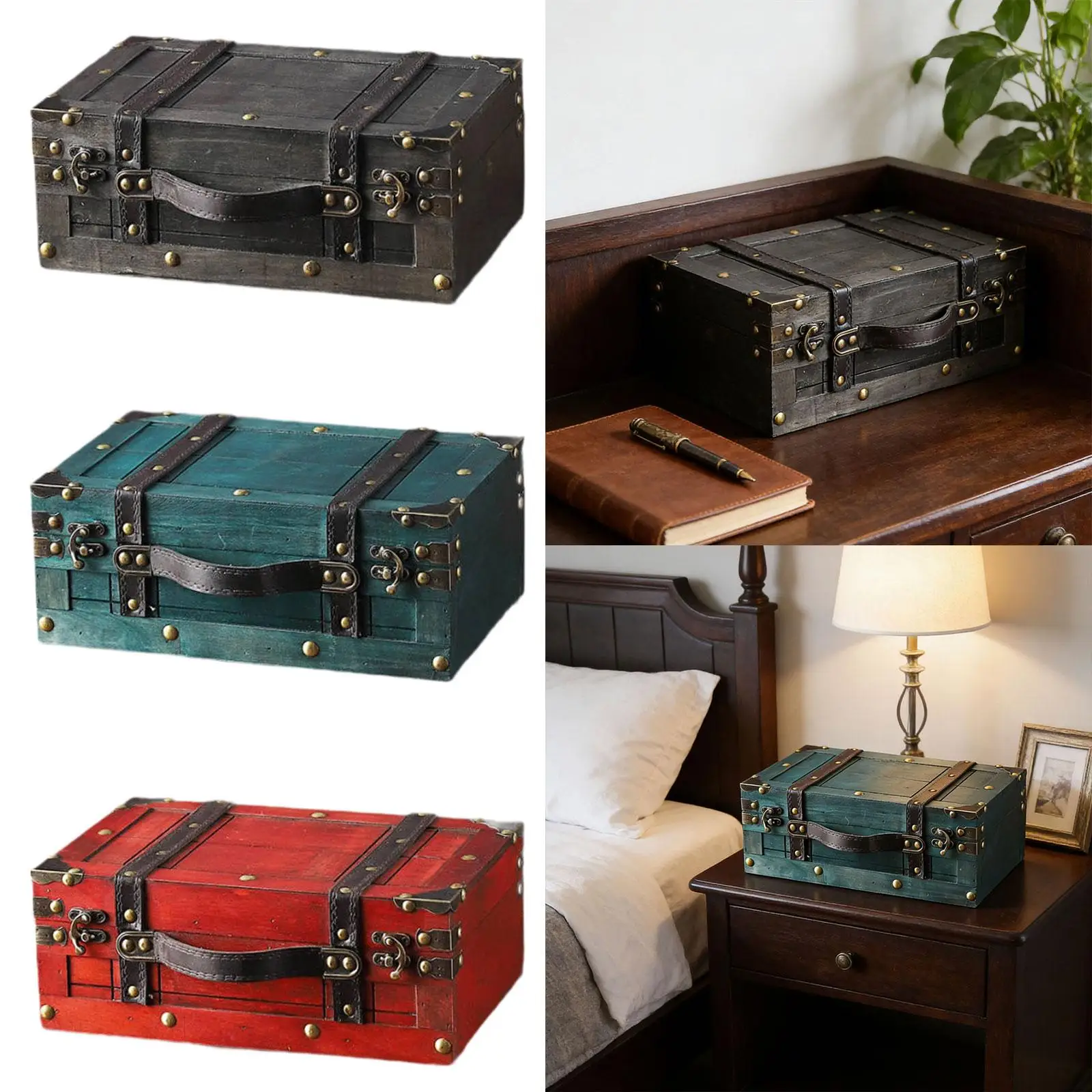 Vintage Suitcase with Handle Storage Collection Antique Portable Decorative Storage Box Wooden Trunk Luggage Case for Home Women
Vintage Suitcase with Handle Storage Collection Antique Portable Decorative Storage Box Wooden Trunk Luggage Case for Home Women