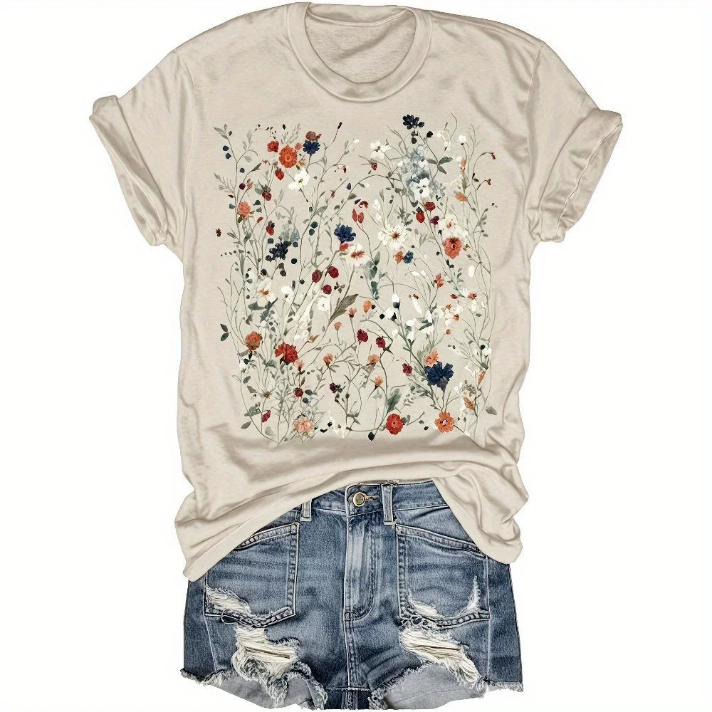 Women's Vintage Flowers Shirt Casual Boho Bohemian Clothes Floral Printed T-Shirt Sunflower Wildflowers Graphic Tees Tops for
Women's Vintage Flowers Shirt Casual Boho Bohemian Clothes Floral Printed T-Shirt Sunflower Wildflowers Graphic Tees Tops for