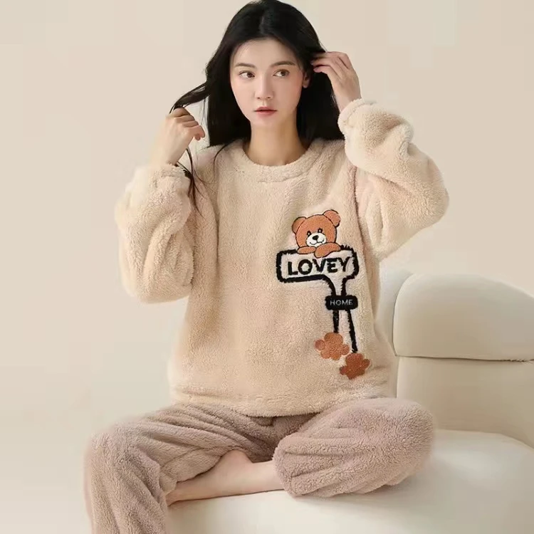 2025 Autumn Winter Warm Thicken Pajama Cartoon Pajamas Sets for Women Long Sleepwear Girl pyjamas Coral Fleece Homewear Clothes
2025 Autumn Winter Warm Thicken Pajama Cartoon Pajamas Sets for Women Long Sleepwear Girl pyjamas Coral Fleece Homewear Clothes
