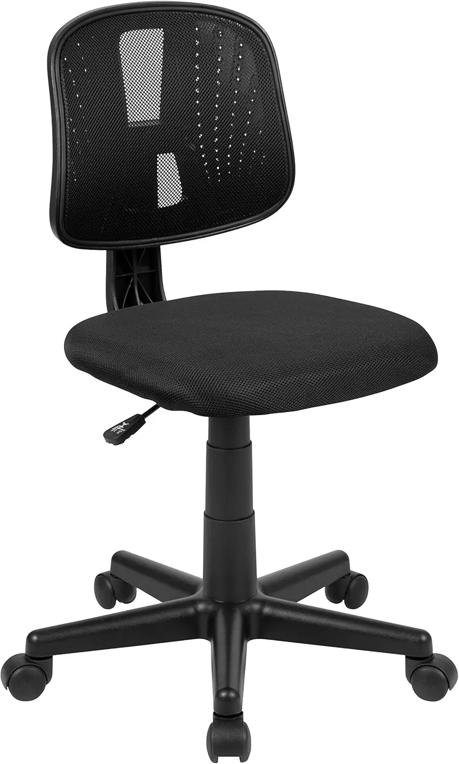 Mid-Back Swivel Task Office Chair with Pivot Back, Height-Adjustable Ergonomic Mesh Desk Chair, Black
Mid-Back Swivel Task Office Chair with Pivot Back, Height-Adjustable Ergonomic Mesh Desk Chair, Black