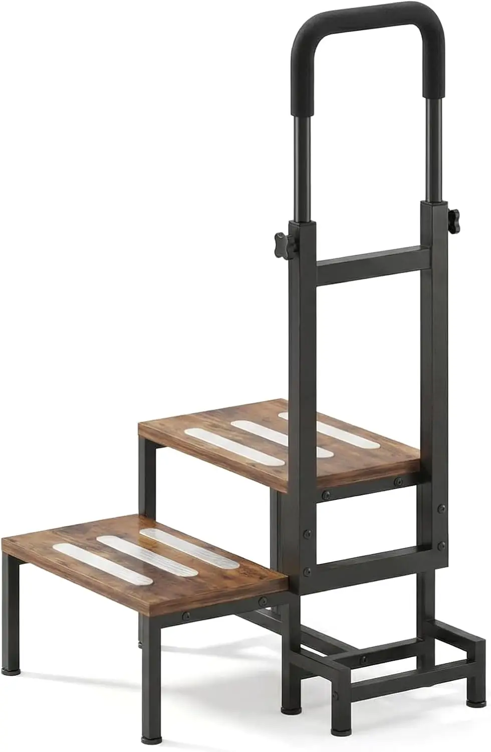 Двухуровневая стремянка с регулируемыми поручнями, нескользящая платформа для взрослых и пожилых людей, коричневая
Двухуровневая стремянка с регулируемыми поручнями, нескользящая платформа для взрослых и пожилых людей, коричневая