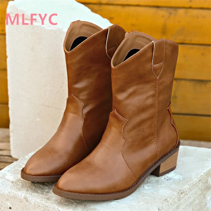 Vintage Western Cowboy Boots Women's Winter New Slim Pointed Mid Sleeve Boots Thick Heel Knight Short Boots
Vintage Western Cowboy Boots Women's Winter New Slim Pointed Mid Sleeve Boots Thick Heel Knight Short Boots