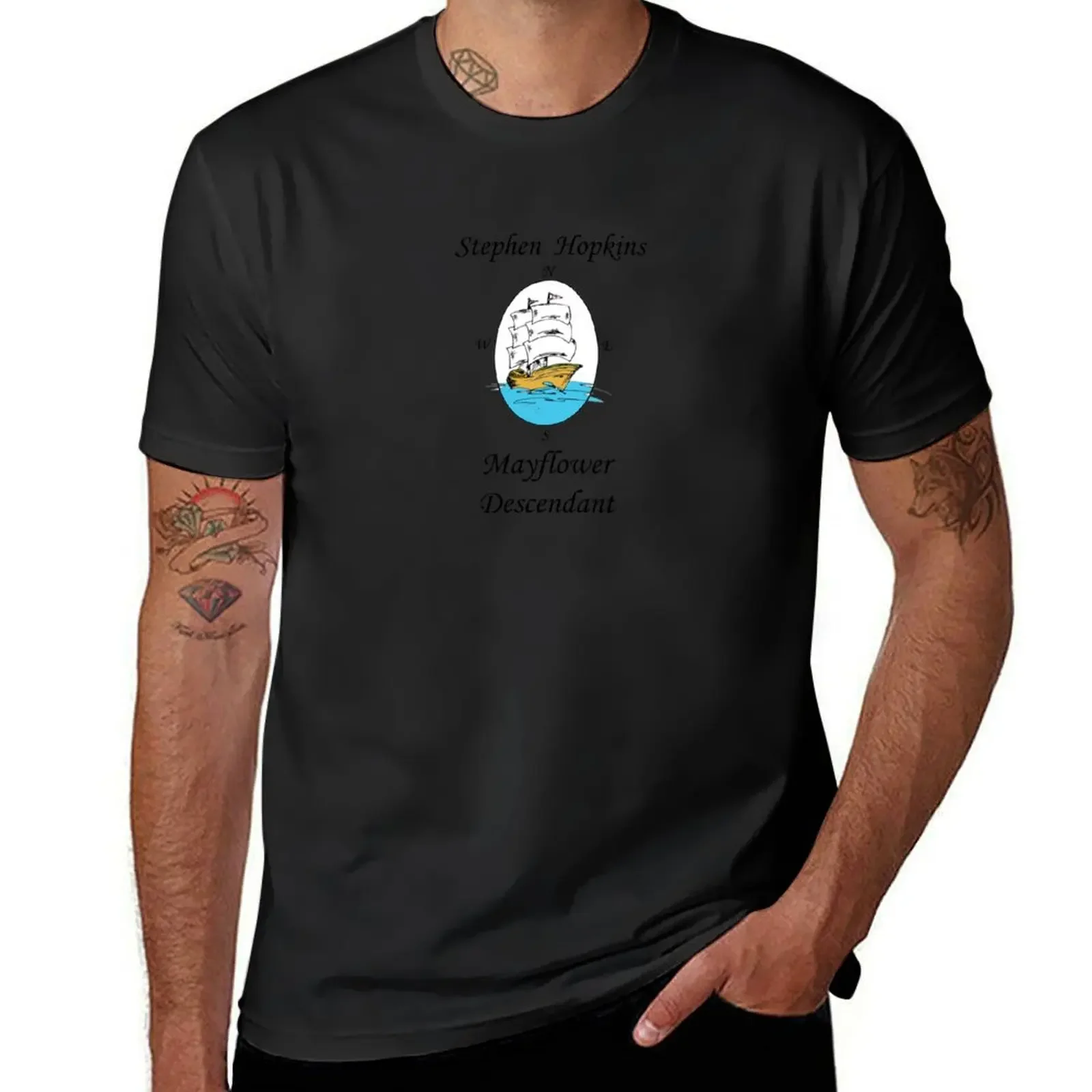 Stephen Hopkins, Mayflower Descendant T-Shirt plain designer shirts graphics cute clothes shirts graphic tee men
Stephen Hopkins, Mayflower Descendant T-Shirt plain designer shirts graphics cute clothes shirts graphic tee men