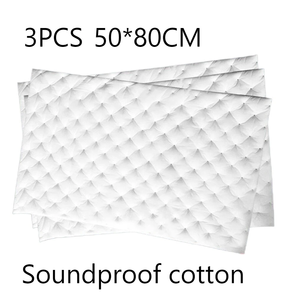 3pcs 50x80cm Soundproof Cotton Car Audio Stereo Sound Acoustic Noise Absorbing Dampening 10mm Thick Sound Deadening Sheet White
3pcs 50x80cm Soundproof Cotton Car Audio Stereo Sound Acoustic Noise Absorbing Dampening 10mm Thick Sound Deadening Sheet White