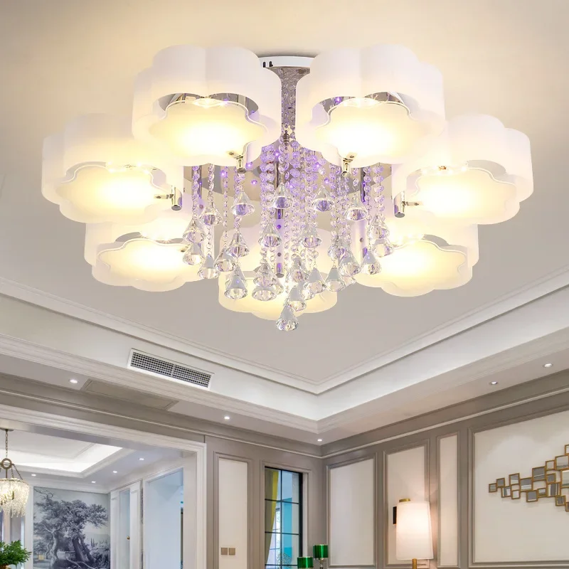 Living room light crystal light LED ceiling round bedroom light simple modern atmosphere home dining room balcony lamp
Living room light crystal light LED ceiling round bedroom light simple modern atmosphere home dining room balcony lamp