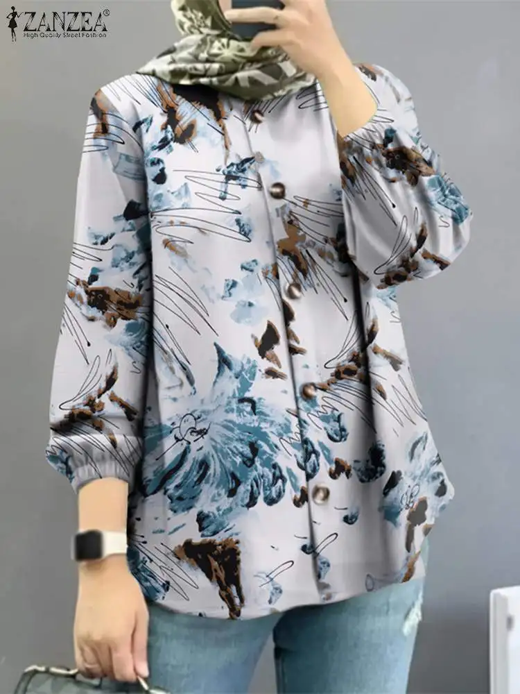 ZANZEA Bohemian Printed Women's Tops Muslim Hijab Blouse Women Long Sleeve Shirt Vintage Autumn Shirts Turkey Blouses Oversize
ZANZEA Bohemian Printed Women's Tops Muslim Hijab Blouse Women Long Sleeve Shirt Vintage Autumn Shirts Turkey Blouses Oversize