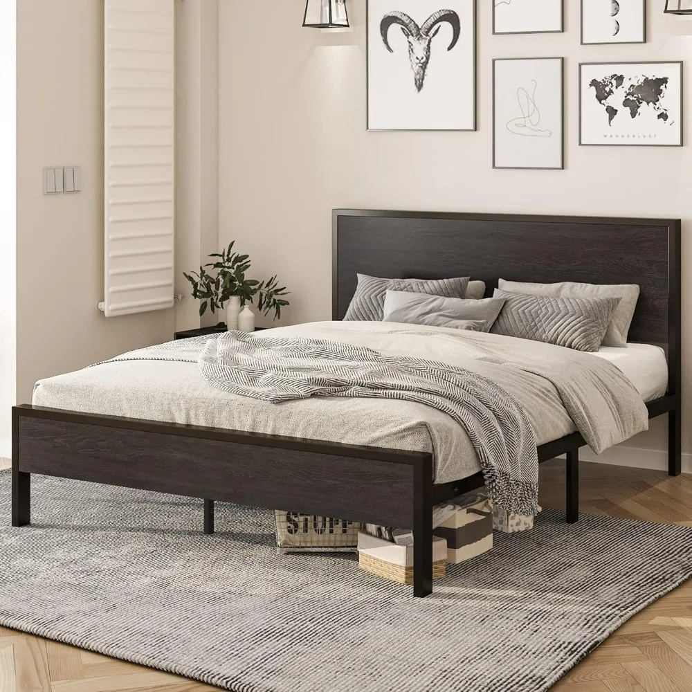 IMUsee Queen Size Platform Bed Frame with Wood headboard and Footboard, Heavy Duty 13 Metal Slats, no Box Spring Needed, Noise F
IMUsee Queen Size Platform Bed Frame with Wood headboard and Footboard, Heavy Duty 13 Metal Slats, no Box Spring Needed, Noise F