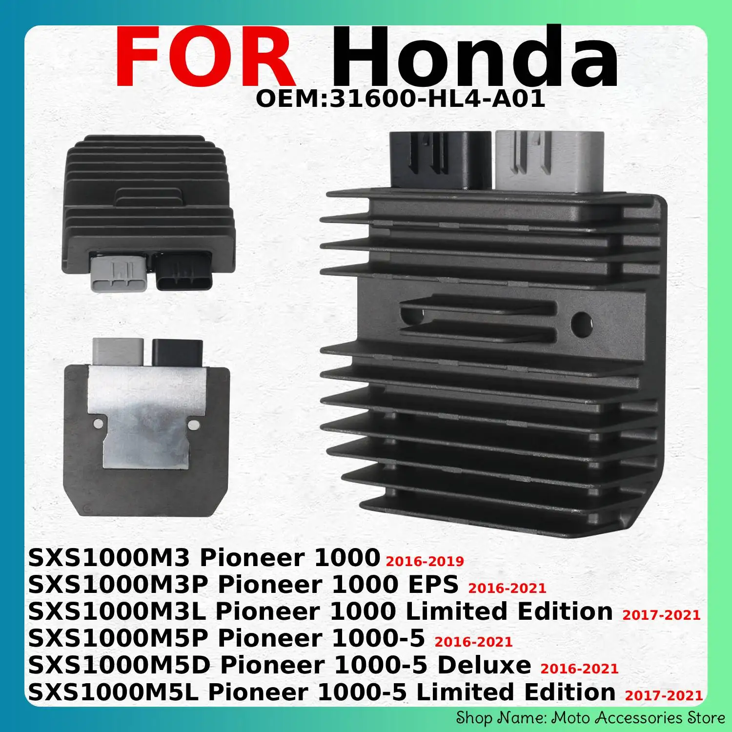 31600-HL4-A01 Voltage Regulator Rectifier For Honda SXS1000M3 SXS1000M3P SXS1000M3L SXS1000M5P SXS1000M5 SXS1000M5L Pioneer 1000
31600-HL4-A01 Voltage Regulator Rectifier For Honda SXS1000M3 SXS1000M3P SXS1000M3L SXS1000M5P SXS1000M5 SXS1000M5L Pioneer 1000
