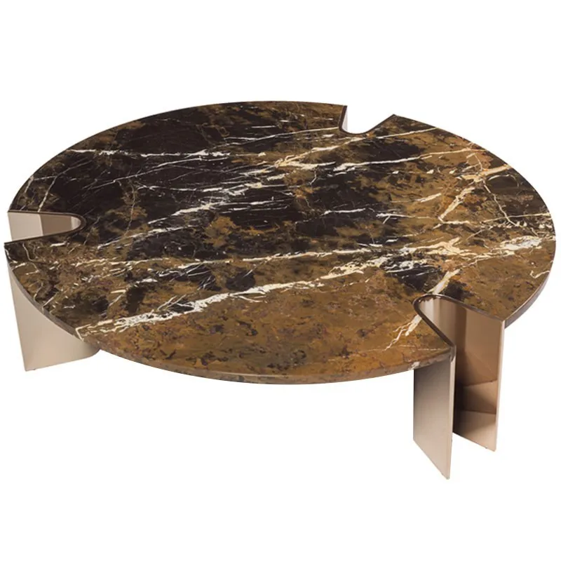 Marble coffee table combination Italian minimalist stainless steel round coffee table
Marble coffee table combination Italian minimalist stainless steel round coffee table