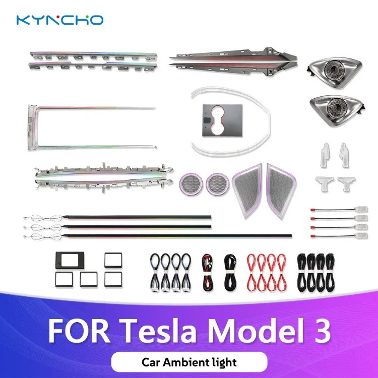 KYNCHO for Tesla Model 3 12V Symphony LED Ambient Light 64 Colors for APP Controlled Intelligent Interior Dimmable Lighting for
KYNCHO for Tesla Model 3 12V Symphony LED Ambient Light 64 Colors for APP Controlled Intelligent Interior Dimmable Lighting for