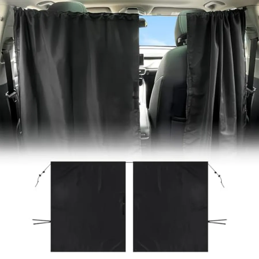 Car Privacy Curtain, Blackout Sun Shade Cover Front and Rear Seat Divider, Sunshade Screen Cover Blocks Light for Sleeping Baby
Car Privacy Curtain, Blackout Sun Shade Cover Front and Rear Seat Divider, Sunshade Screen Cover Blocks Light for Sleeping Baby