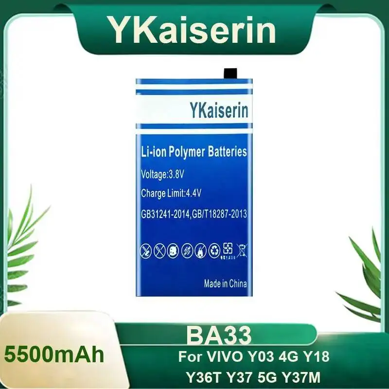 For Vivo Y03 4G Y18 Y36T Y37 5G Y37M 5500Mah Mobile Phone Battery Stable Power Supply BA33
For Vivo Y03 4G Y18 Y36T Y37 5G Y37M 5500Mah Mobile Phone Battery Stable Power Supply BA33