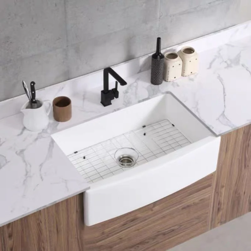 Kitchen, ceramic, embedded, single and double tank package, open large-size sink.
Kitchen, ceramic, embedded, single and double tank package, open large-size sink.