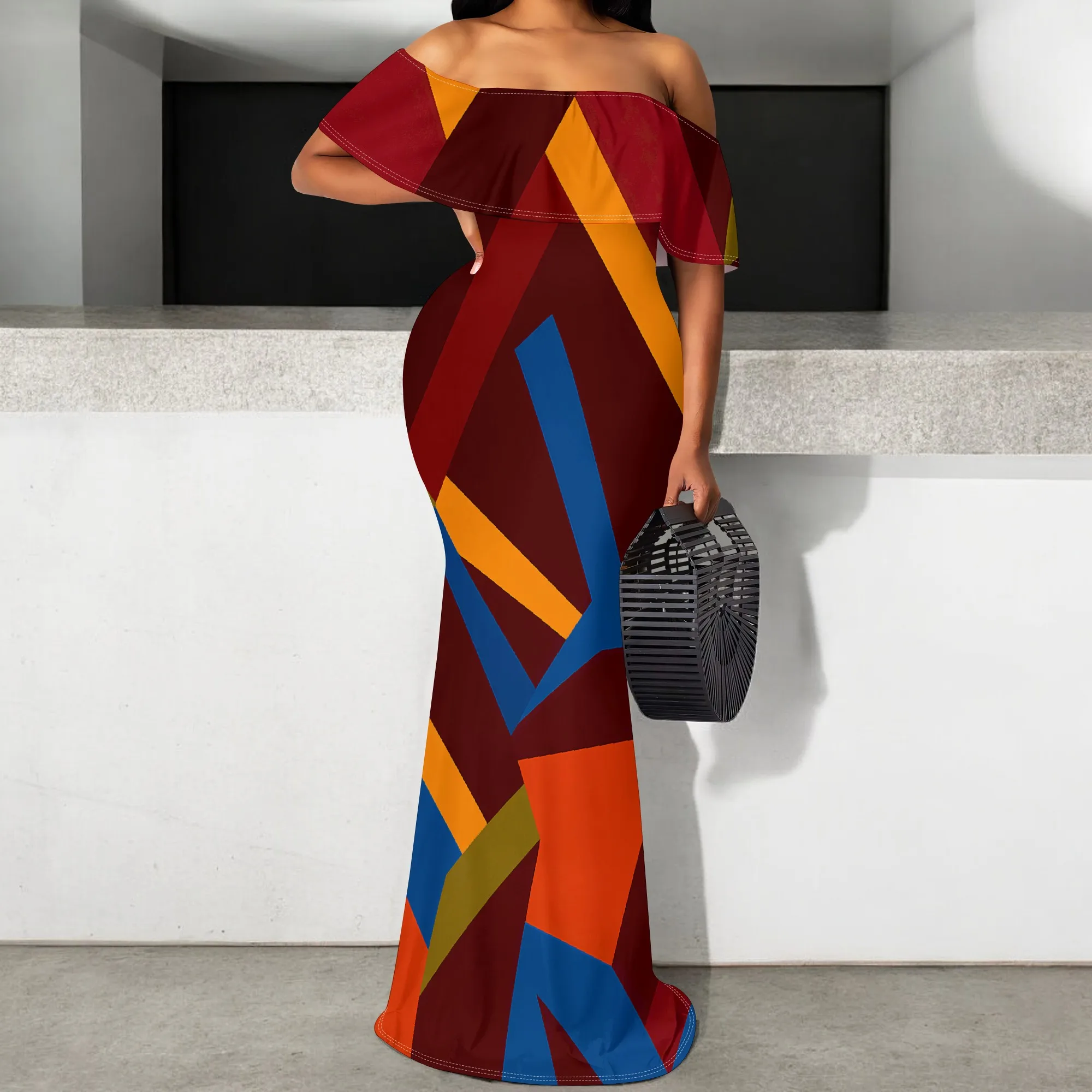 Geometric Off-Shoulder Maxi Dress Women's 2025 New Arrival S-3XL Casual Party Dress
Geometric Off-Shoulder Maxi Dress Women's 2025 New Arrival S-3XL Casual Party Dress