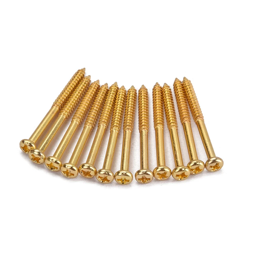 12Pcs Gold Pickup Mounting Screws for Most Bass Guitar Pickups Including Pb Jb P90 37Mm Length 3Mm Diameter Metal Hardware
12Pcs Gold Pickup Mounting Screws for Most Bass Guitar Pickups Including Pb Jb P90 37Mm Length 3Mm Diameter Metal Hardware