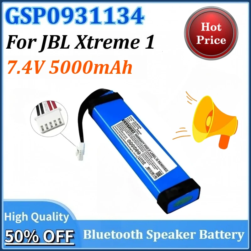 7.4V 5000mAh GSP0931134 Newly upgraded Bluetooth Speaker Battery Replacement for JBL XTREME Xtreme1 Rechargeable Digital Battery
7.4V 5000mAh GSP0931134 Newly upgraded Bluetooth Speaker Battery Replacement for JBL XTREME Xtreme1 Rechargeable Digital Battery