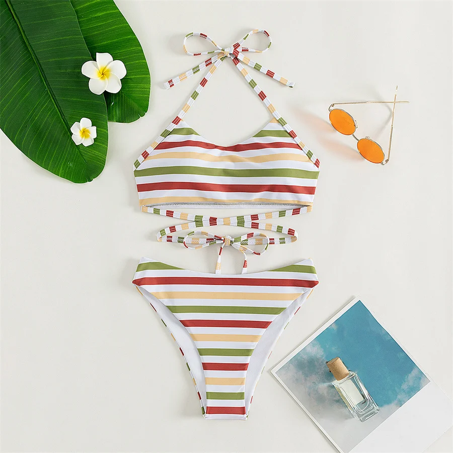 2Pcs Women Sexy Bikini Set Swim Bra With Chest Pad And Shorts Halter Bathing Suit Vacation Beachwear Crisscross Bandage Swimwear
2Pcs Women Sexy Bikini Set Swim Bra With Chest Pad And Shorts Halter Bathing Suit Vacation Beachwear Crisscross Bandage Swimwear