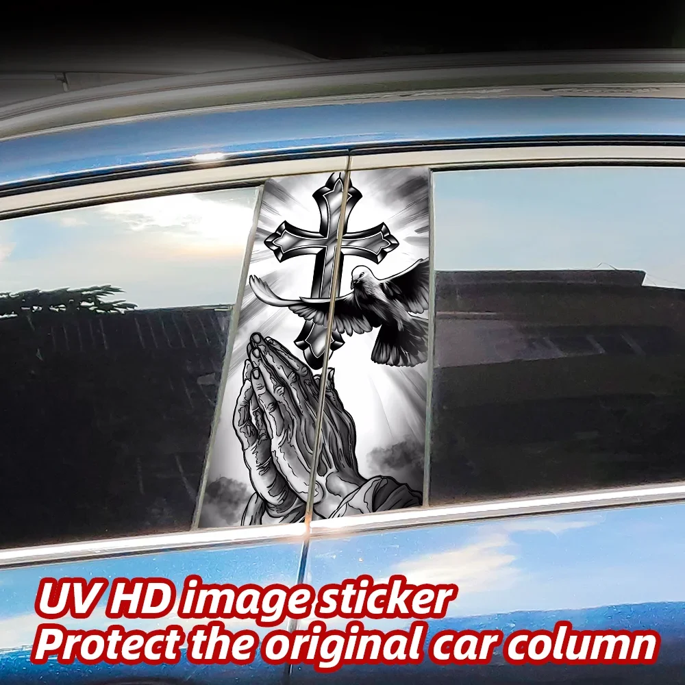 Prayer Cross Car Stickers Auto B Pillar Waterproof Center Column Decor Cover Scratches Car Doors Pillar Decals Accessories
Prayer Cross Car Stickers Auto B Pillar Waterproof Center Column Decor Cover Scratches Car Doors Pillar Decals Accessories