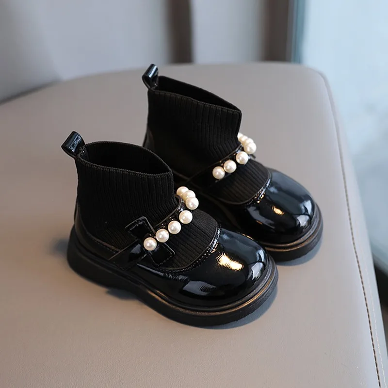 Spring Kids Shoes Girls Princess Leather Shoes with Pearl Decor Solid Sweet Woolen Elasticated Anti-Slip Shoes for School Party
Spring Kids Shoes Girls Princess Leather Shoes with Pearl Decor Solid Sweet Woolen Elasticated Anti-Slip Shoes for School Party