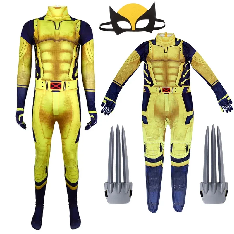 Wolverine Logan Battle Suit Kids Adults Cosplay Costume with Wolf Paws Claws Mask Marvel Fans Collection Christmas Party Clothes
Wolverine Logan Battle Suit Kids Adults Cosplay Costume with Wolf Paws Claws Mask Marvel Fans Collection Christmas Party Clothes